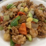 鶏肉と胡桃の炒め物