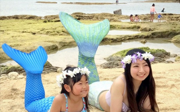 マーメイドになるのが夢であった娘二人|沖縄旅の思い出フォトコンテスト