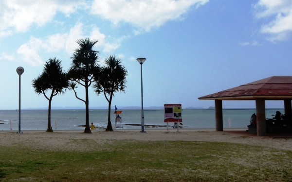 春休みは海水浴、ちゅらさんビーチへ(豊見城市)