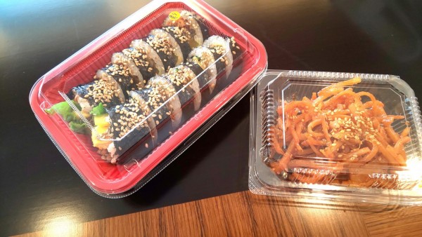 キンパとさきイカキムチ