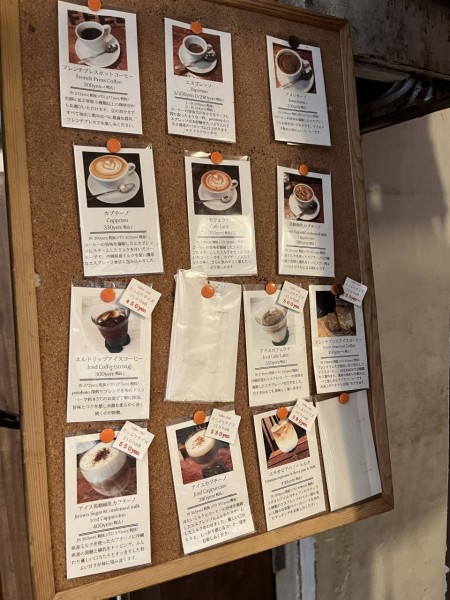 COFFEE potohotoメニュー